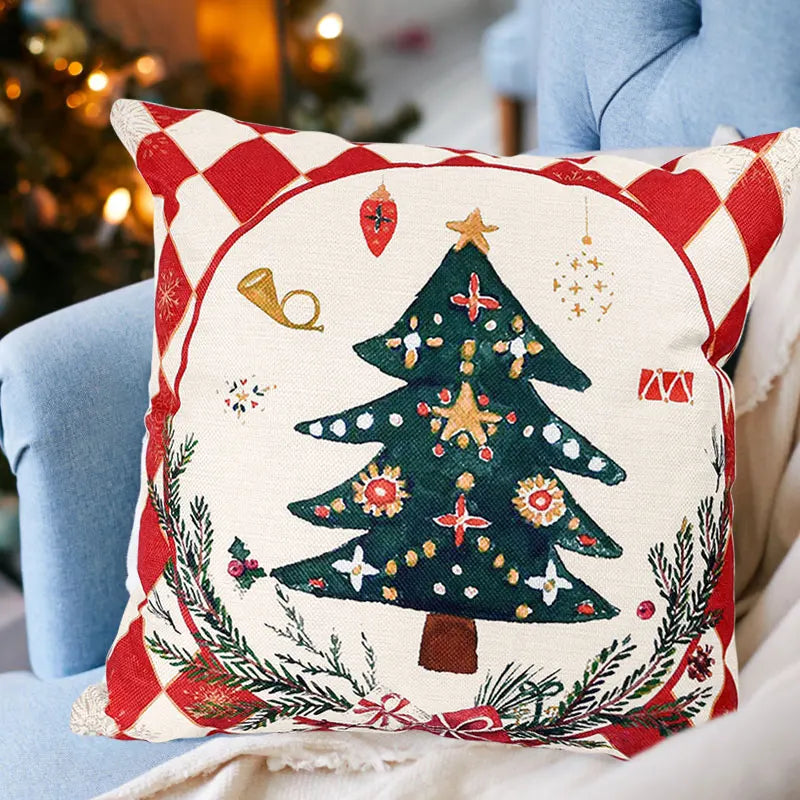 Christmas themed cushion cover for sofa