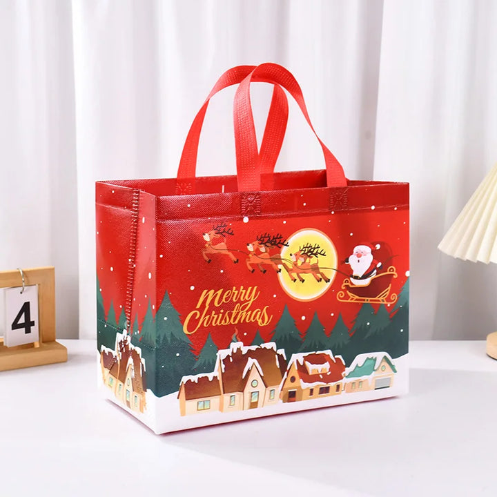 Christmas themed reusable gift bags