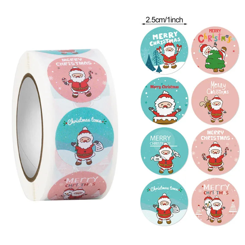  Christmas themed stickers for gift boxes