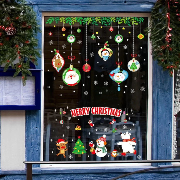 Christmas themed window stickers for windows