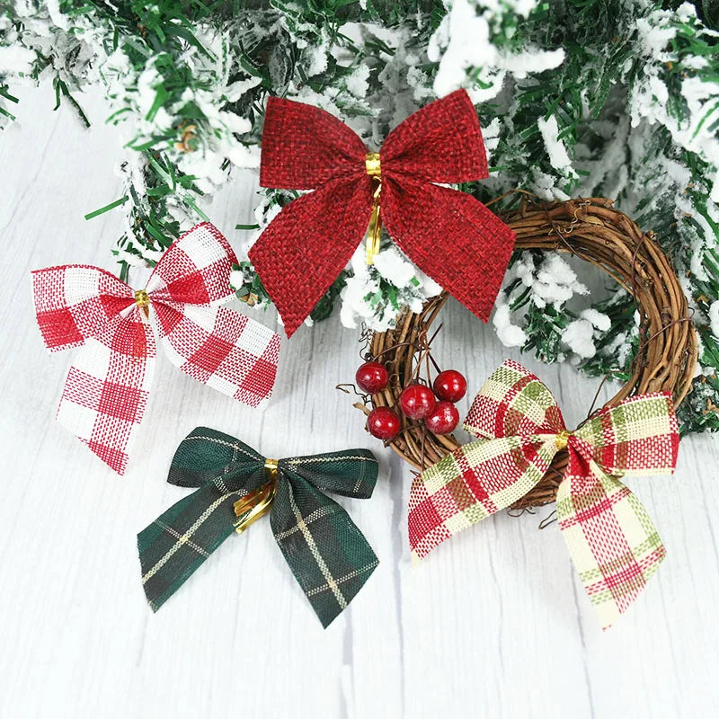 Christmas tree bow decorations