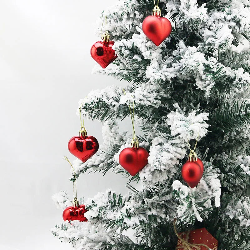 Christmas tree heart pendants