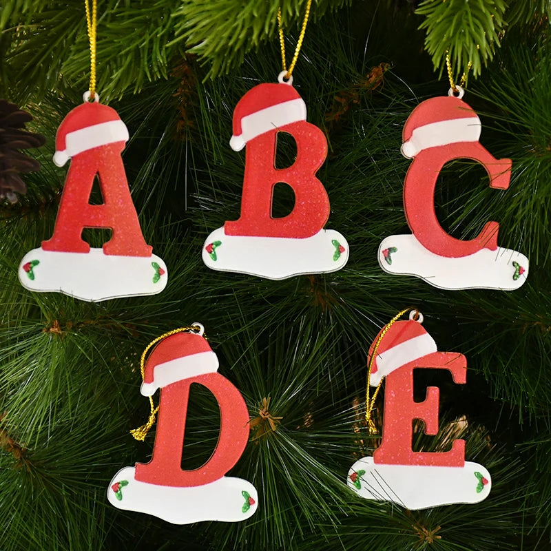 Christmas tree ornament with lettering