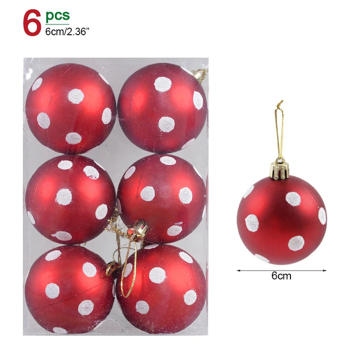 Christmas tree pendants in 6pcs