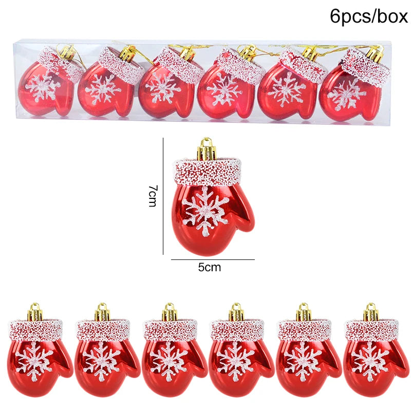 Christmas trees with vibrant candy pendants