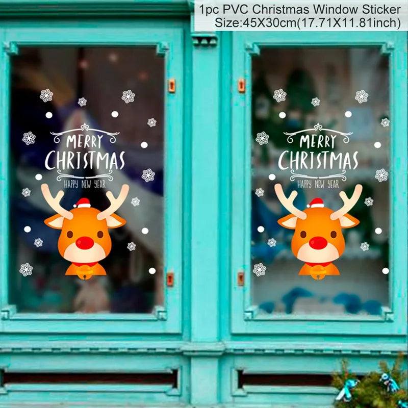 Christmas window stickers for celebrations