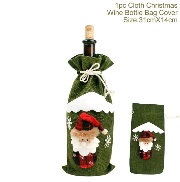 Christmas wine bottle Covers