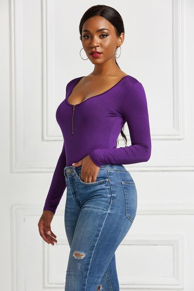 Classic Half Zip Bodysuit