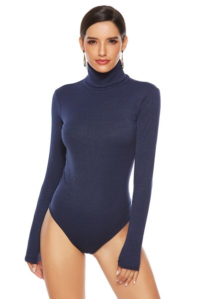 Classic Ribbed Turtleneck Bodysuit
