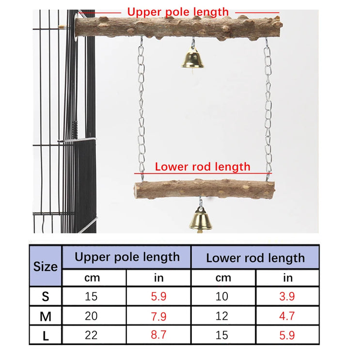 Claw Grinding Parrot Cage Pole