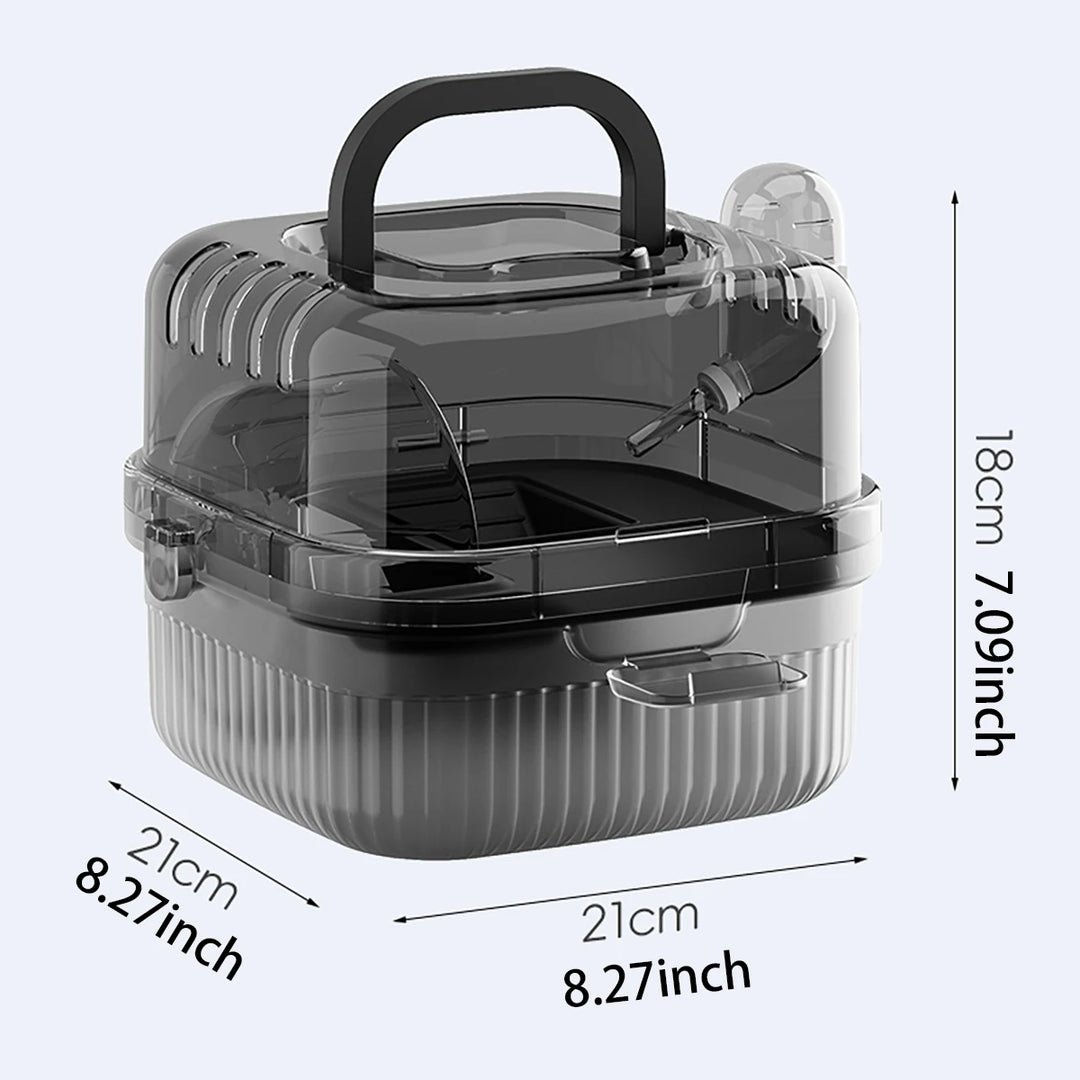 Clear Flip Cover Hamster Carrier
