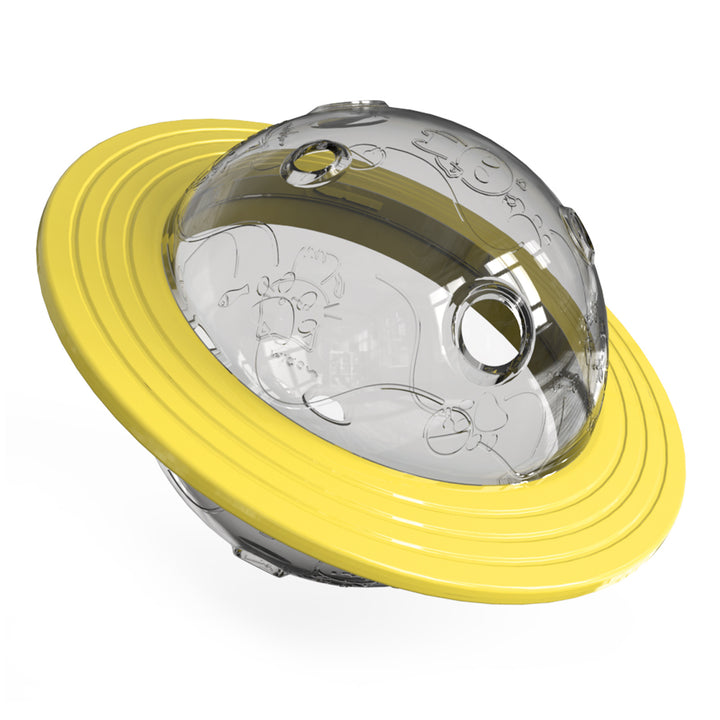 Clear dome light with yellow rim