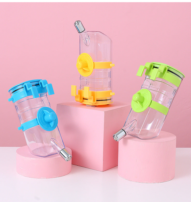 Clear plastic bottles with colorful lids