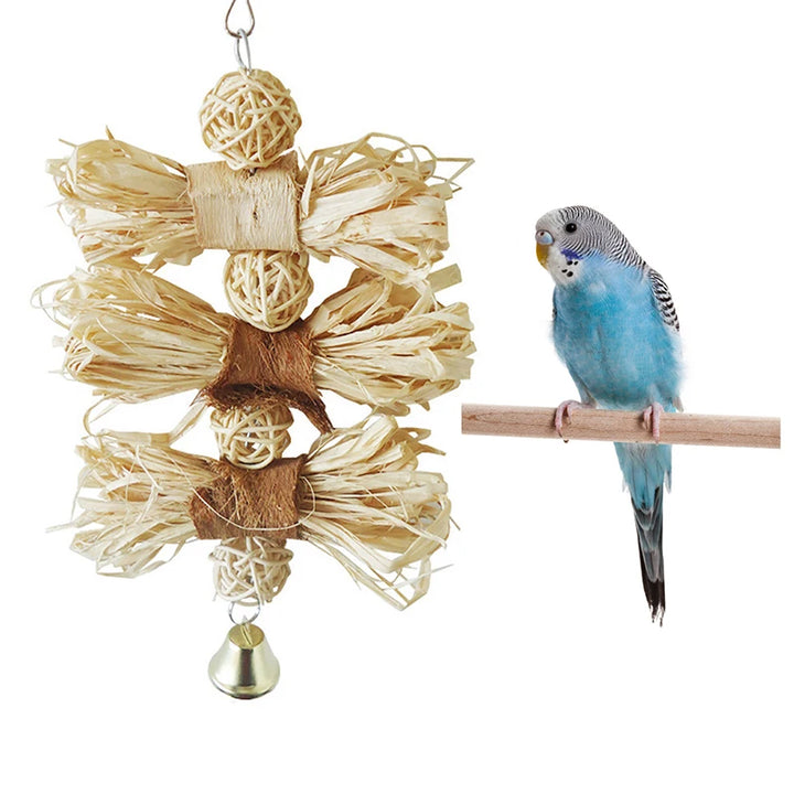 Cockatoo Loofah Teething Bird Toy