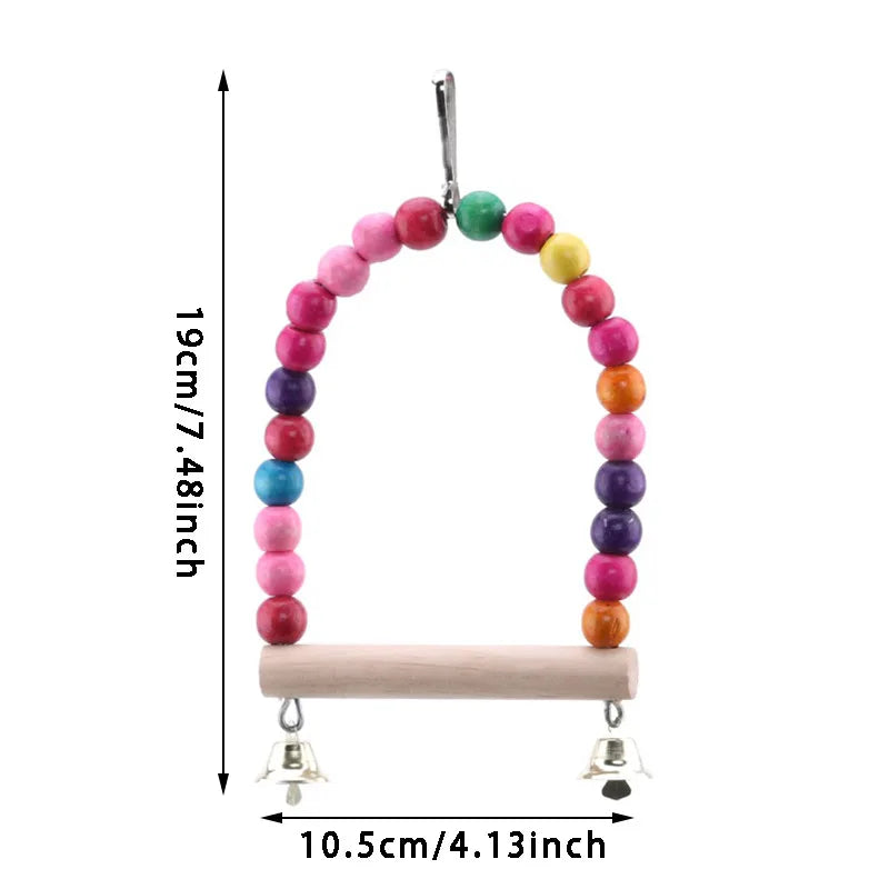 Colorful Bird Toy Set for Parrot Training 