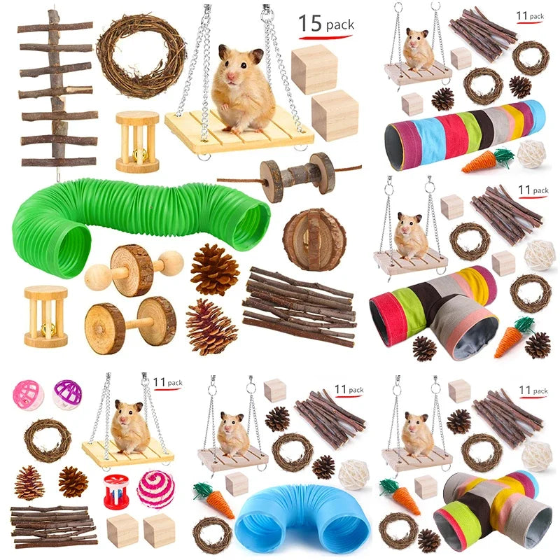 Combination Hamster and Rabbit Toys Set