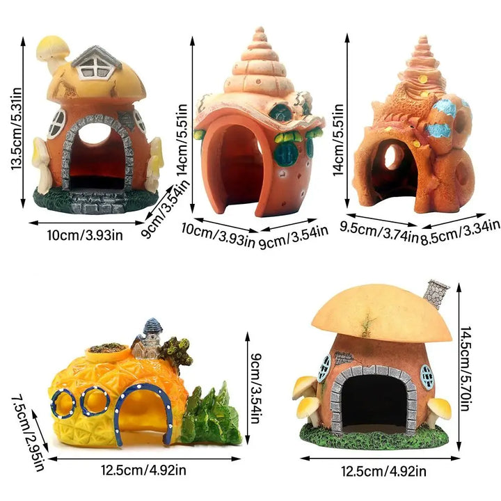 Conch house resin figure for aquatic landscapes