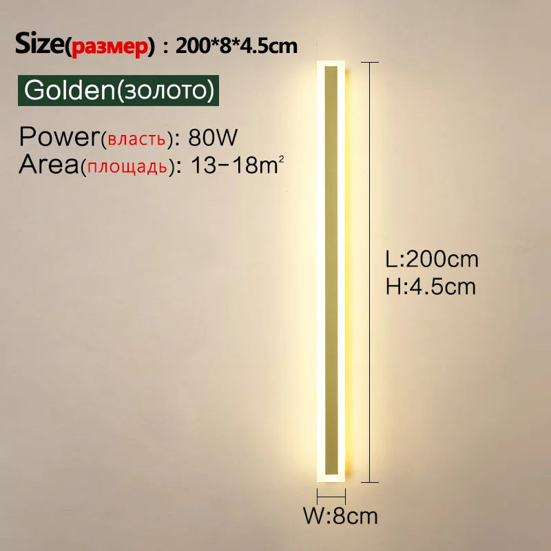 Contemporary waterproof wall light for porch