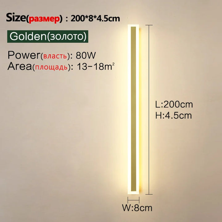 Contemporary waterproof wall light for porch