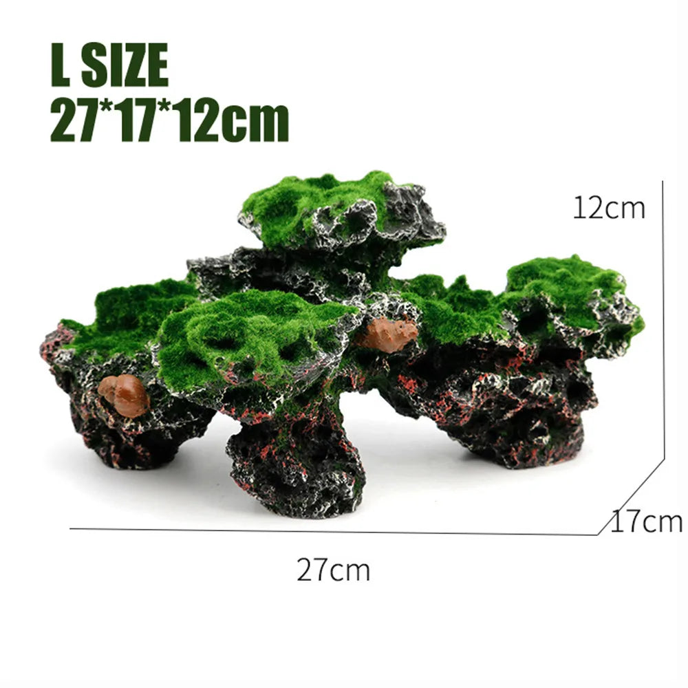 Coral reef stone fish tank accessory