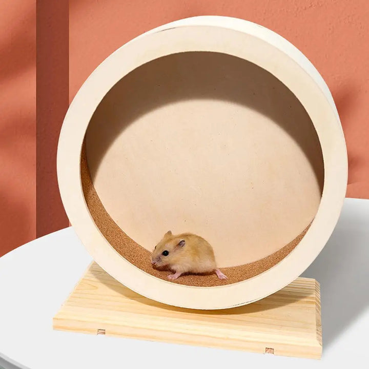 Cork pad hamster wheel