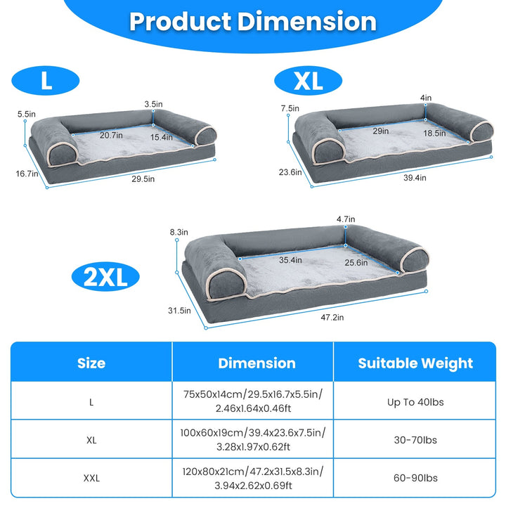 Cozy dog couch with mattress