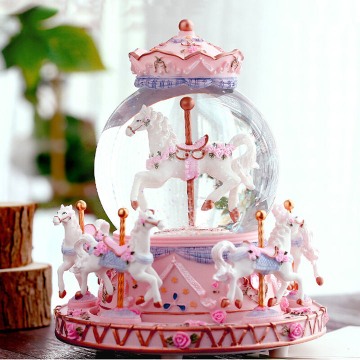 Crystal Carousel Music Box