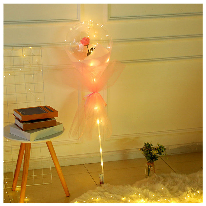Crystal Glow Rose Balloon