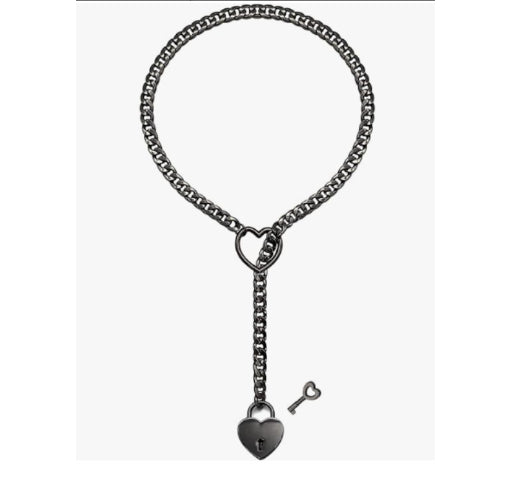 Cuban chain heart necklace gift