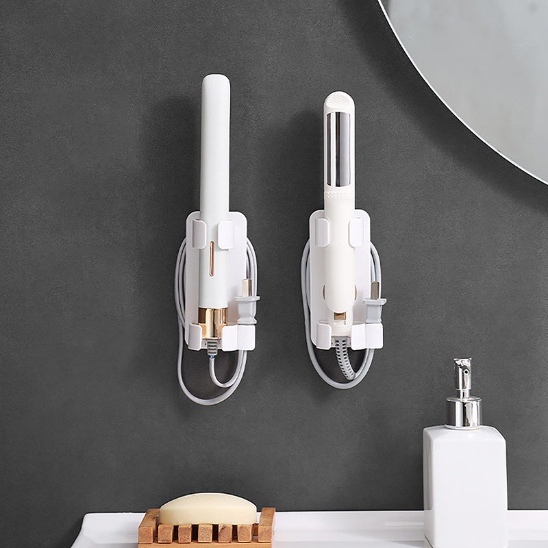 Curling Iron Holder for Bathroom Storage
