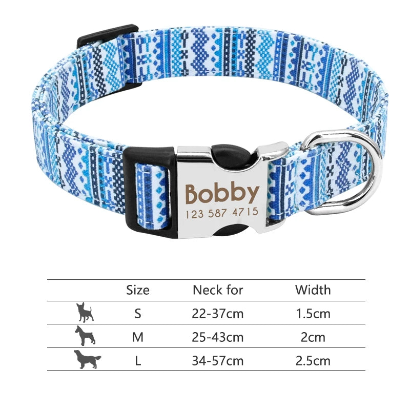 Custom Anti-Lost Engraved Dog Collar