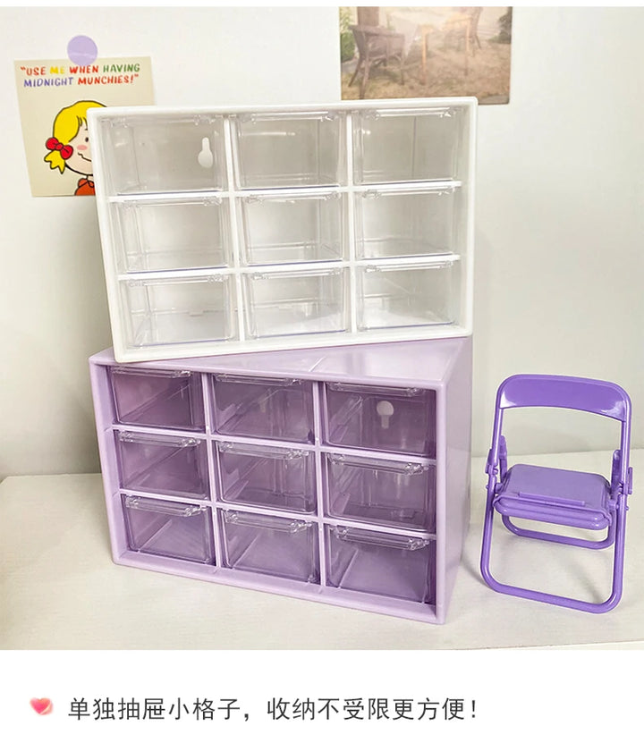 Cute Small Drawer Partitioned Storage Box