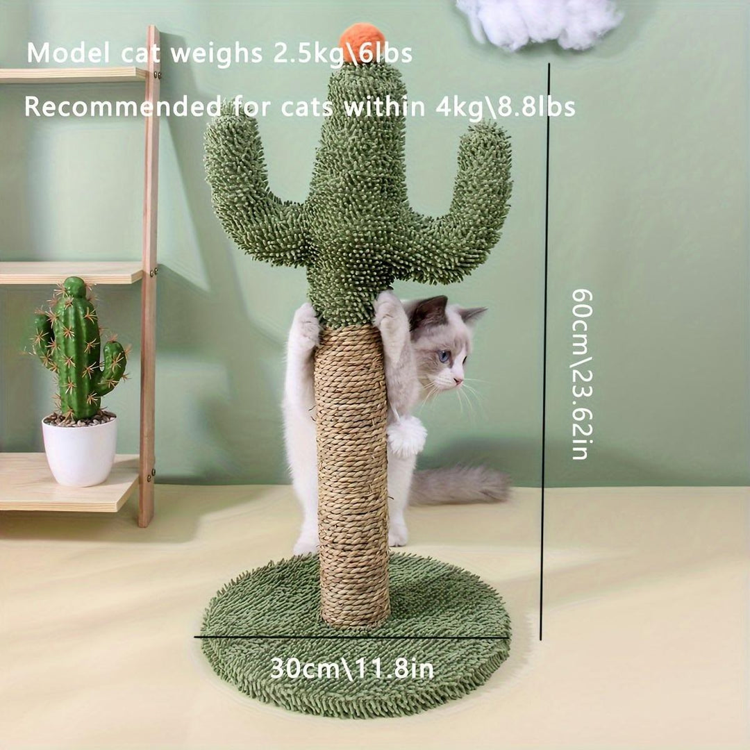 Cute cactus design scratch pole for cats