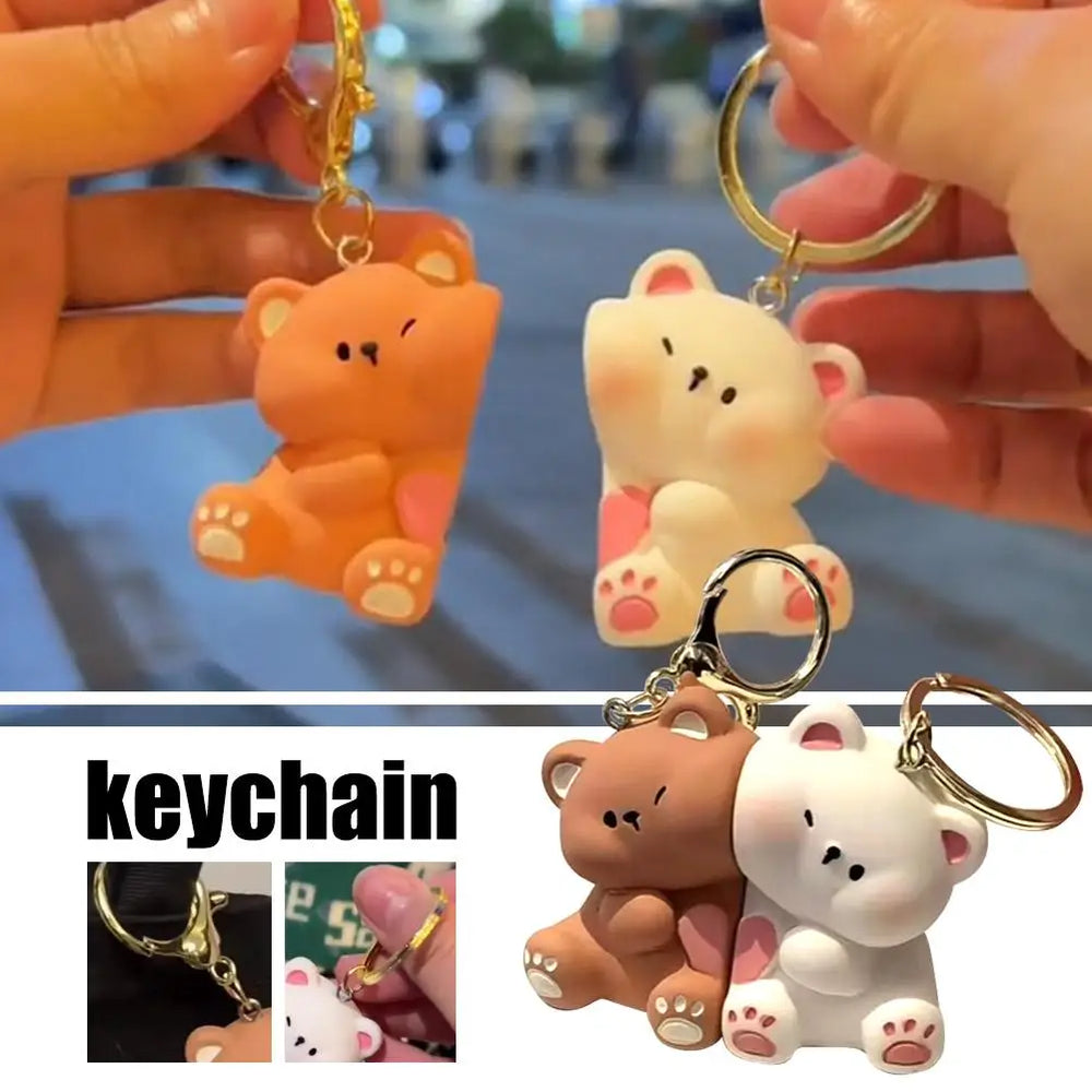 Cute cartoon bear keychain pendant