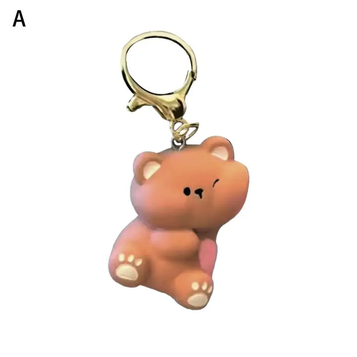 Cute cartoon bear keyring for gifts