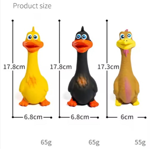 Cute duck shaped dog squeaky toy