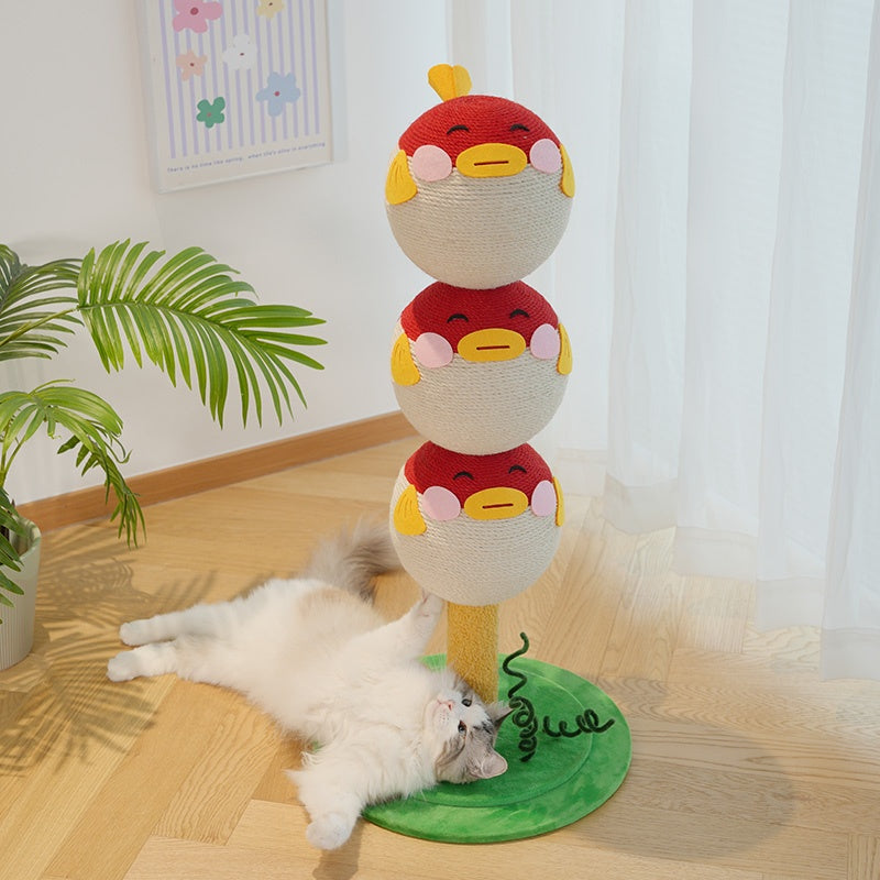 Cute fish-shaped cat scratch post