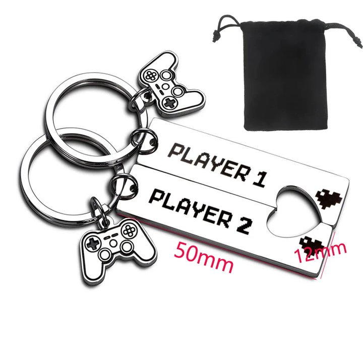 Cute keychain for gamer couples