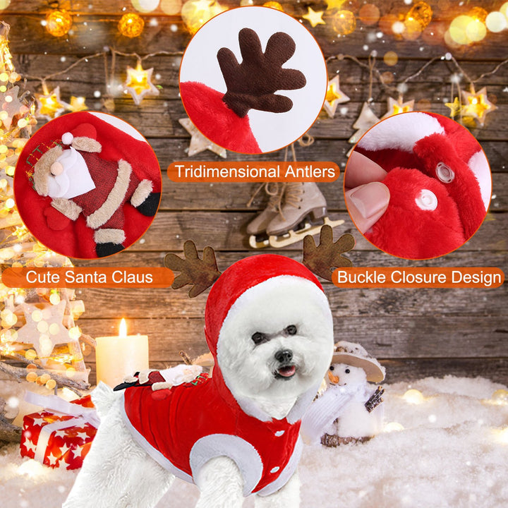 Cute reindeer antlers pet outfit