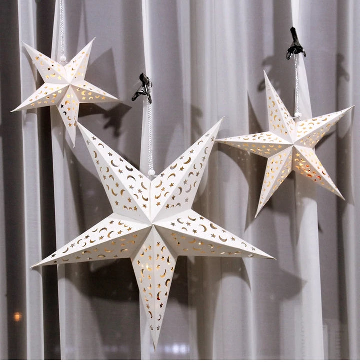 DIY-inspired hollow star Christmas ornaments