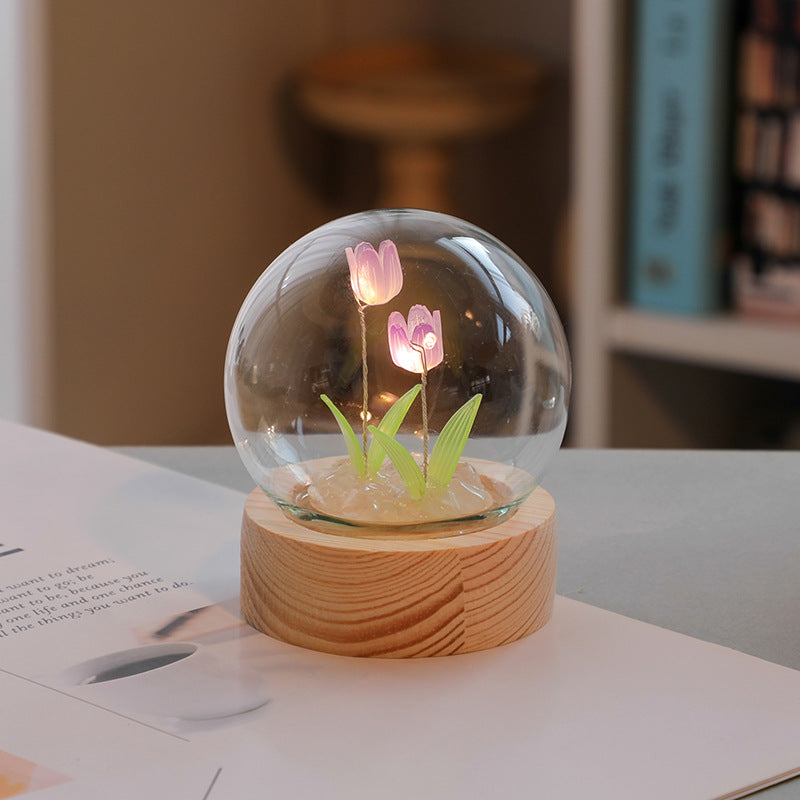 DIY tulip LED night lamp