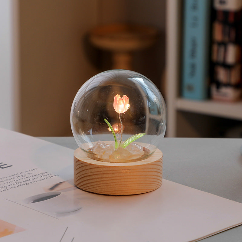 DIY tulip flower table lamp