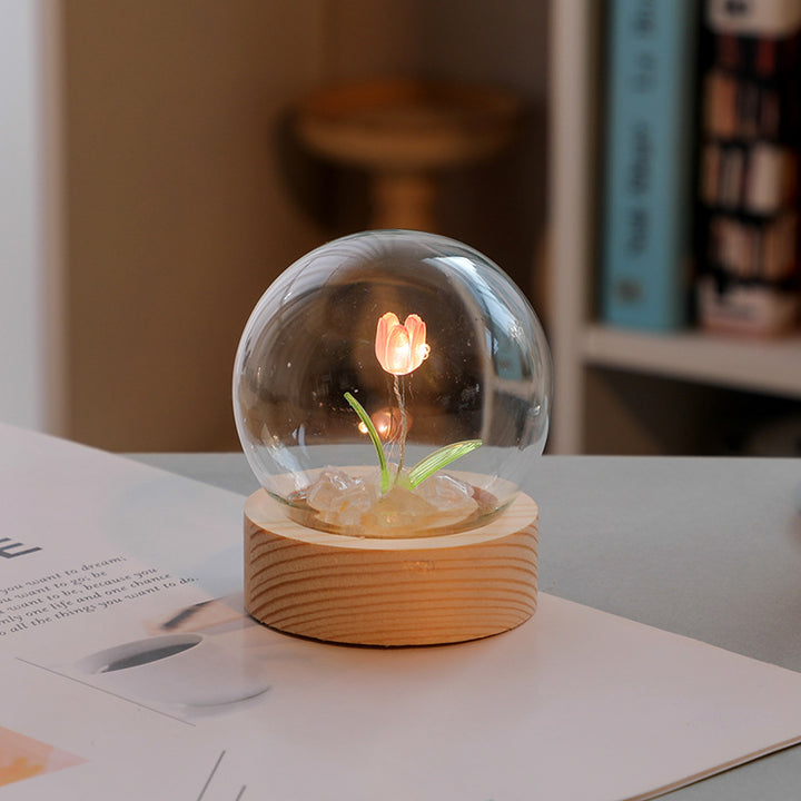 DIY tulip flower table lamp