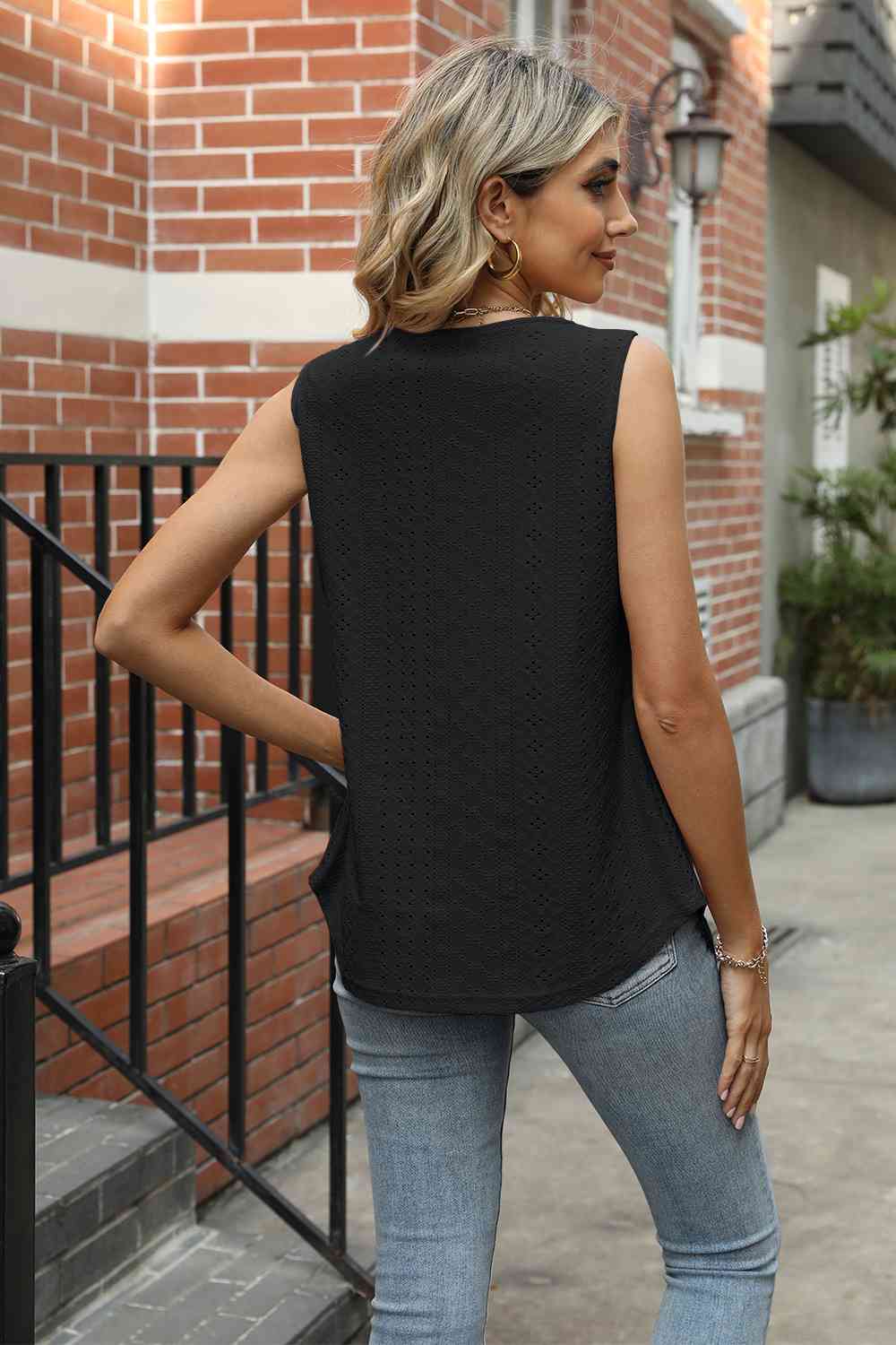 Dainty Eyelet Embroidered Tank
