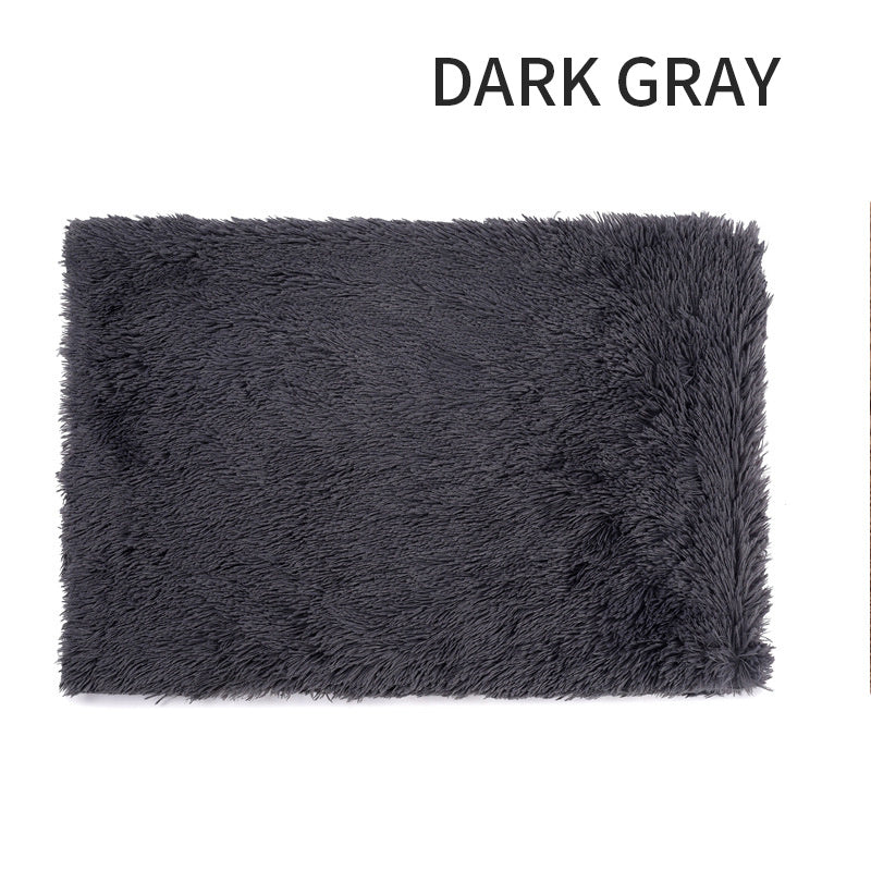 Dark gray fluffy rug