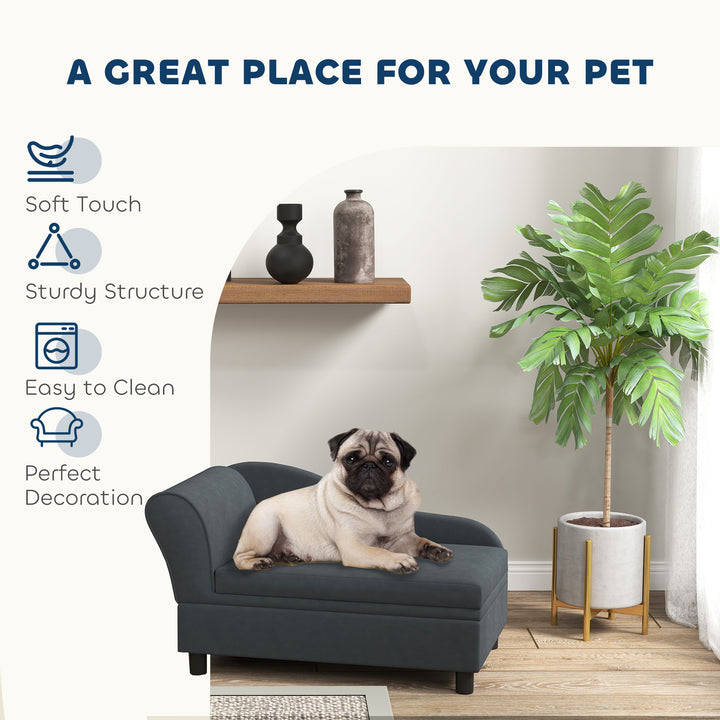 Dark gray pet furniture sofa