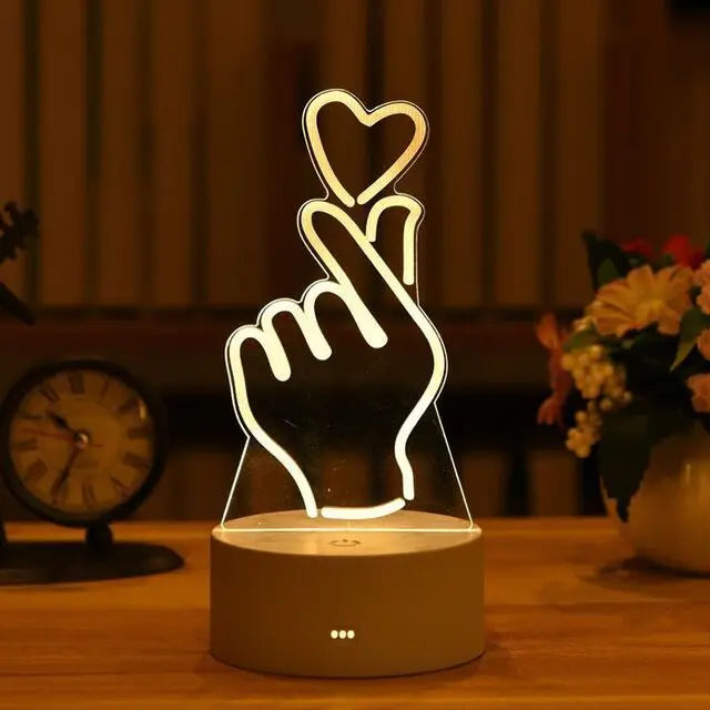 Decorative LED lamp for couples' room