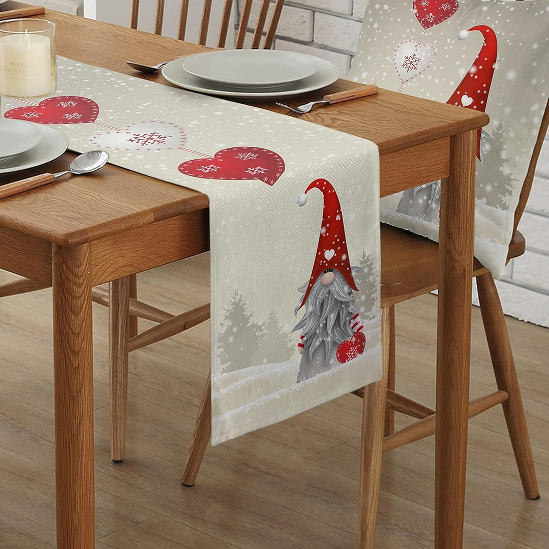 Decorative table runner for Valentine’s dinner