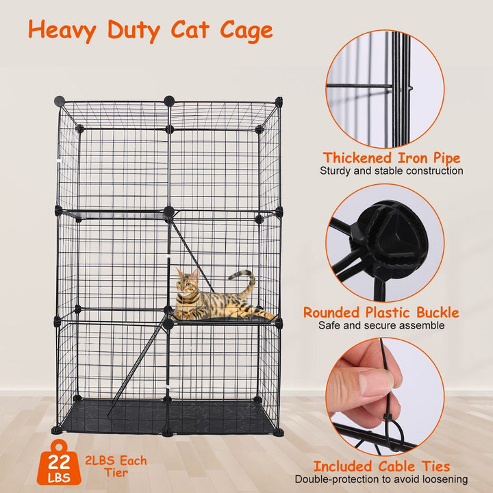 Detachable pet playpen for cats