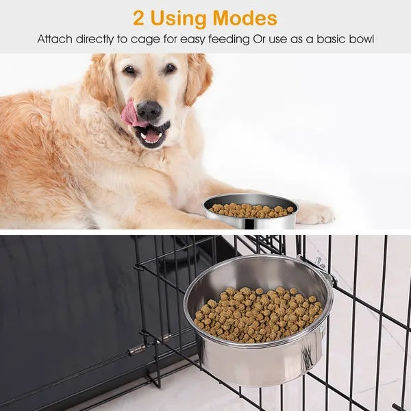 Detachable stainless steel pet bowl